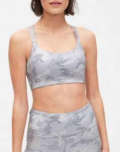 GAP Γκρι GapFit Eclipse Medium Support Strappy Σπορ Σουτιέν