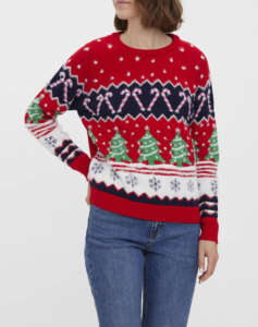 VERO MODA VMXMASALLOVER LS O-NECK BLOUSE XMAS