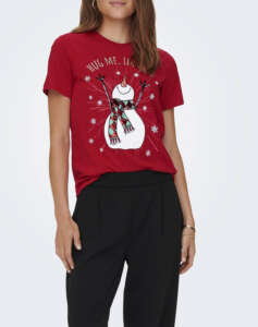 ONLY ONLXMAS YRSA CHRISTMAS REG S/S TOP JRS