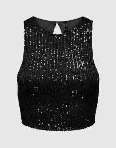 ONLY ONLANA S/L SEQUINS SHORT TOP JRS