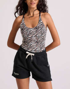 FUNKY BUDDHA Womens sports shorts with printed logo