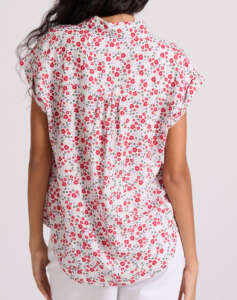 FUNKY BUDDHA Sleeveless shirt with floral print