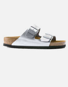 BIRKENSTOCK SYNTHETICS ARIZONA BF SILVER 35 - 43 NARROW SEASONAL CLASSIC ADULTS TEX WOMENS SHOES