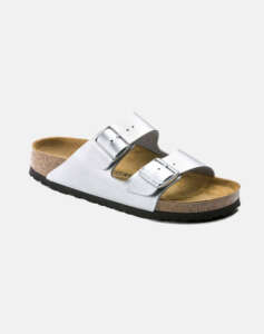 BIRKENSTOCK SYNTHETICS ARIZONA BF SILVER 35 - 43 NARROW SEASONAL CLASSIC ADULTS TEX WOMENS SHOES