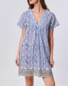 INDIRA BLOCK PRINT SHORT DRESS