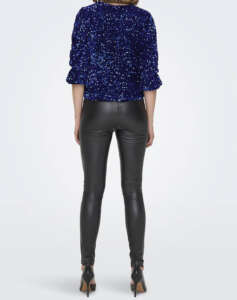 ONLY ONLANIKA SEQUIN SS BUTTON TOP WVN