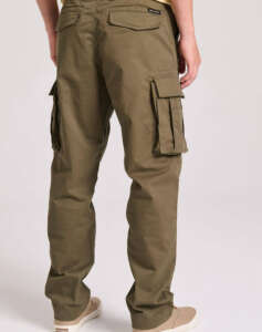 FUNKY BUDDHA Loose tapered fit cargo pants in jacquard weave