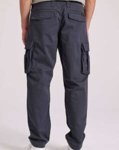 FUNKY BUDDHA Loose tapered fit cargo pants in jacquard weave