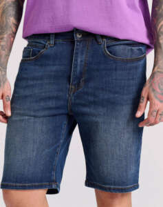 FUNKY BUDDHA Mens bermuda denim with a slight fade