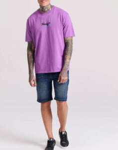 FUNKY BUDDHA Mens bermuda denim with a slight fade