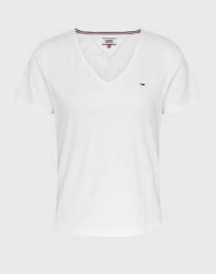 TOMMY JEANS TJW SLIM SOFT V NECK TEE