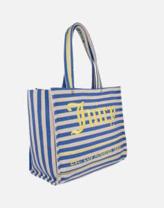 JUICY COUTURE IRIS BEACH BAG - STRIPED VERSION - LARGE SHOPPING (Διαστάσεις: 33 x 38 x 15 εκ.)