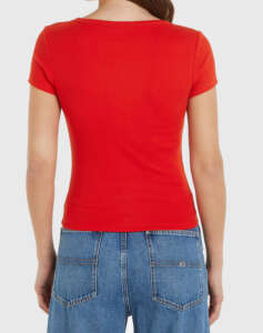 TOMMY JEANS TJW SLIM ESSENTIAL RIB V SS