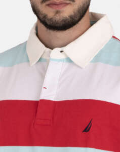 NAUTICA ΜΠΛΟΥΖΑ ΠΟΛΟ ΚΜ SS STRIPED RUGBY POLO_SUSTAINABLE SS STRIPED RUGBY POLO_SUSTAINABLE