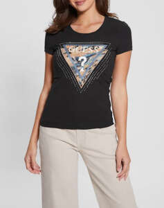 GUESS SS CN LEO TRIANGLE TEE WOMEN