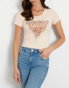 GUESS SS CN BOUQUET TRIANGLE TEE WOMEN