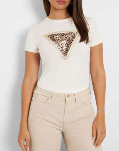 GUESS SS CN TRIANGLE LEO TEE WOMEN