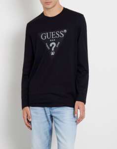 GUESS LS CN TRIANGLE TEE MENS T-SHIRT