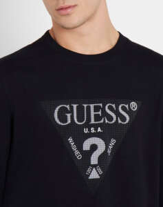 GUESS LS CN TRIANGLE TEE MENS T-SHIRT