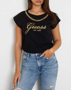 GUESS SS CN CRYSTAL LOGO TEE ΜΠΛΟΥΖΑ ΓΥΝΑΙΚΕΙΟ