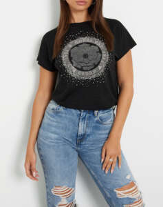 GUESS SL CN ZEBRA TEE WOMEN