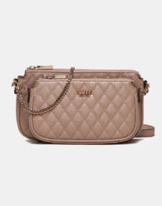 GUESS YARMILLA DBL POUCH CROSSBODY ΤΣΑΝΤΑ ΓΥΝΑΙΚΕΙΟ (Διαστάσεις: 24 x 13 x 5 εκ)