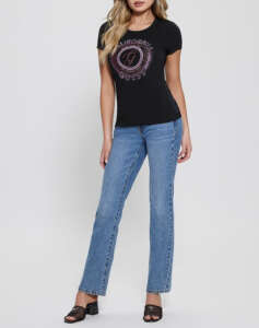 GUESS SS CN G LOGO TEE WOMEN