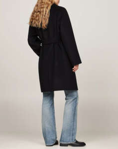 TOMMY HILFIGER REG DF WOOL BELTED COAT