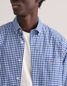 GANT REG POPLIN GINGHAM SHIRT LS