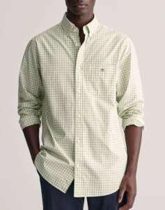 GANT REG POPLIN GINGHAM SHIRT LS