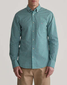 GANT REG POPLIN GINGHAM SHIRT LS