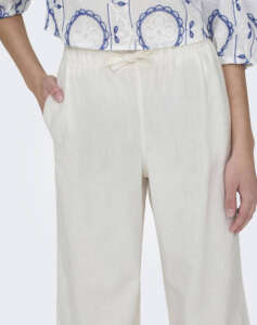 ONLY ONLCARO MW LINEN BL PULL-UP PANT CC PNT