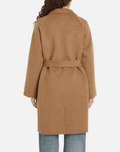 TOMMY HILFIGER REG DF WOOL BELTED COAT