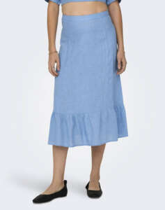 ONLY FEB ONLTOKYO HW LINEN BLEND LONG SKIRT PNT