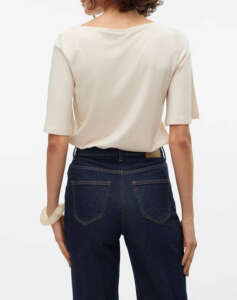 VERO MODA Y VMSINI SMART 2/4 BOAT NECK TOP VMA