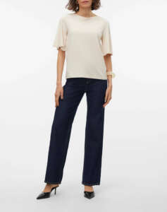 VERO MODA Y VMSINI SMART 2/4 BOAT NECK TOP VMA