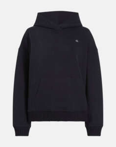 CALVIN KLEIN WOVEN LABEL PEACHED HOODIE