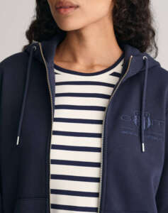 GANT REG TONAL SHIELD FULL ZIP HOODIE