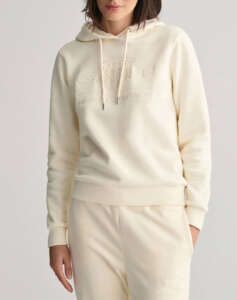 GANT LS REG TONAL SHIELD HOODIE