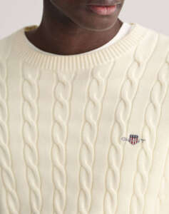 GANT SWEATER LS COTTON CABLE C-NECK