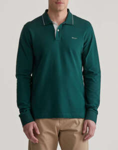 GANT LS TEXTURED COLLAR POLO SHIRT