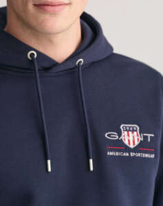 GANT LS REG MEDIUM ARCHIVE SHIELD HOODIE