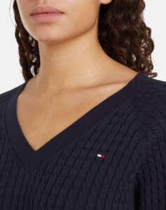 TOMMY HILFIGER CO CABLE V-NK SWEATER