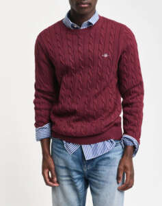 GANT SWEATER LS COTTON CABLE C-NECK