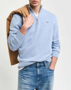 GANT SWEATER LS CASUAL COTTON HALF ZIP