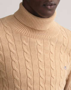 GANT SWEATER LS COTTON CABLE TURTLE NECK