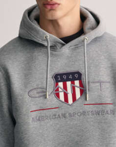 GANT LS REG ARCHIVE SHIELD HOODIE