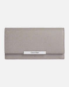 CALVIN KLEIN CK LINEAR LARGE WALLET_MONO (Διαστάσεις: 19 x 9.5 εκ)