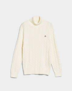 GANT SWEATER LS COTTON CABLE TURTLE NECK