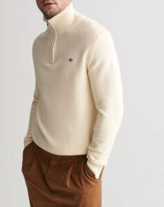 GANT ΠΟΥΛΟΒΕΡ ΜΜ COTTON MICRO TEXTURED HALF ZIP